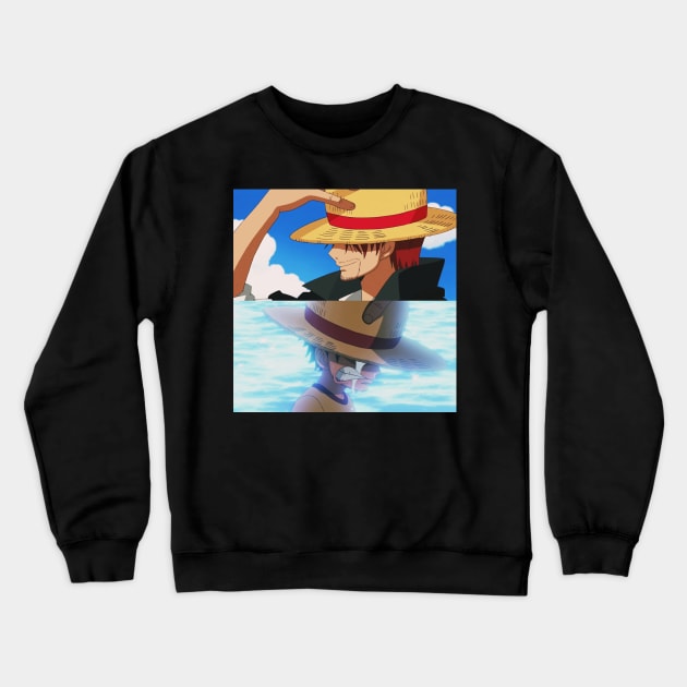 shanks and luffy Crewneck Sweatshirt by Sparkledoom